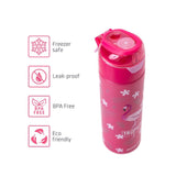 Eazy Kids Double Wall Insulated Steel Water Bottle with Spray 640ml - Pink