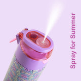Eazy Kids Butterfly Insulated Water Bottle With Spray 640ml - Purple