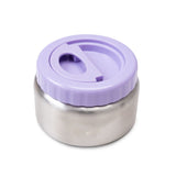 Eazy Kids Jumbo Bento Lunch Box With Lunch Bag, Thermos & Dip Jar- Purple