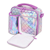 Eazy Kids Mermaid Chrome Bottle/Lunch Bag - Purple