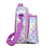 Eazy Kids Mermaid Chrome Bottle/Lunch Bag - Purple