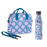 Eazy Kids Steel Water Bottle With Lunch Bag, 760ml Half Moon