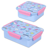 Eazy Kids Unicorn Lunch Box Set - Blue