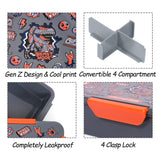 Eazy Kids Gen Z Lunch Box 850ml - Grey