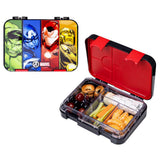 Marvel Avengers Super Hero 6/4 Compartment Convertible Tritan Lunch Box - Black