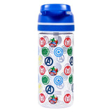Eazy Kids Marvel Avengers Tritan Water Bottle with Lockable Push button and Carry Handle 420ml - Blue