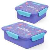 Eazy Kids Mermaid Lunch Box Set - Purple
