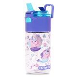 Eazy Kids Mermaid Tritan Water Bottle with Snack Box 450ml - Purple