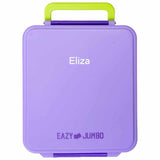 Eazy Kids Jumbo Bento Lunch Box With Thermos & Sauce Jar- Grey
