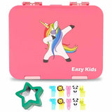 Eazy Kids 6 & 4 Convertible Bento Lunch Box - Unicorn Pink