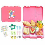 Eazy Kids 6 & 4 Convertible Bento Lunch Box - Unicorn Pink