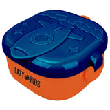 Eazy Kids Rocket Lunch Box Set With Bowl, Scissor and Spoon - Blue (600ml)