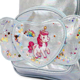 Eazy Kids School Backpack 9Inch - Unicorn Silver