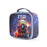 Eazy Kids Outer Space 16Inch Trolley School Bag with Lunch Bag and Pencil Case - Blue (Set of 3)