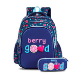 Eazy Kids Berry Good 16Inch School Bag with Pencil Case - Blue