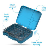 Eazy Kids TREX Trolley School Bag Combo Set- Blue (Set of 5)