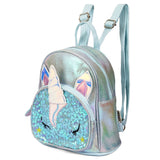 Eazy Kids Sequin School Backpack 11Inch- Unicorn Green