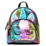 Eazy Kids Sequin School Backpack 11Inch - Unicorn Multicolor