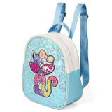 Eazy Kids Sequin School Backpack 9Inch- Cat Green