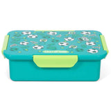 Eazy Kids Soccer Lunch Box Set And Tritan Water Bottle With 2in1 Drinking, Flip Lid And Sipper 650ml - Green