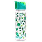Eazy Kids Soccer Tritan Water Bottle With Flip lid and Sipper 650ml - Green