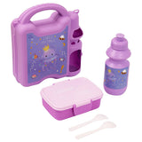 Eazy Kids Space Lunch Box With Bottle - Purple
