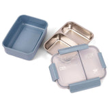 Eazy Kids Stainless Steel 2 Compartment Lunch Box 1100ml - Blue