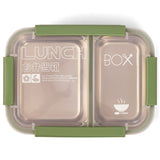 Eazy Kids Stainless Steel 2 Compartment Lunch Box 1100ml - Green