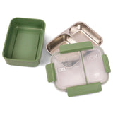 Eazy Kids Stainless Steel 2 Compartment Lunch Box 1100ml - Green