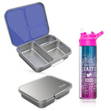 Eazy Kids Stainless Steel Bento Box With Sipper Water Bottle - Purple