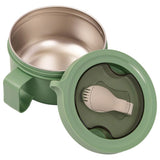 Eazy Kids Stainless Steel Lunch Box With Folding Spoon 850ml - Green