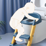 Eazy Kids Step Stool Foldable Potty Trainer Seat - Blue