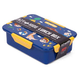 Eazy Kids T-Rex Lunch Box Set And Tritan Water Bottle 450ml With Snack Box - Blue