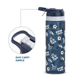 Eazy Kids Football Tritan Water Bottle With Spray 750ml - Blue