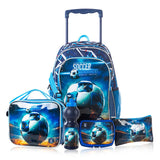 Eazy Kids Football Trolley 16Inch School Bag Combo (Set of 5)