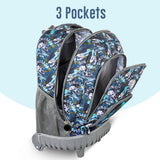 Eazy Kids T-Rex 18Inch Trolley Backpack With Lunch Bag And Pencil Case (Set of 3)