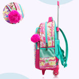Eazy Kids Unicorn 16Inch Trolley School Bag, Lunch Bag And Pencil Case - Pink (Set of 3)