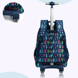 Eazy Kids Cacti 18Inch Trolley School Bag, Lunch Bag & Pencil Case - Blue (Set of 3)