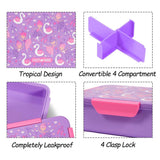 Eazy Kids Tropical Lunch Box 850ml - Purple