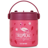 Eazy Kids Tropical Stainless Steel Insulated Food Jar 350ml - Pink