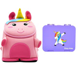 Nohoo Unicorn 3D Bag With Bento Lunch Box - Purple