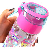 Eazy Kids Unicorn Desert Lunch Box Set and Tritan Water Bottle with Spray 750ml With Snack Box - Pink