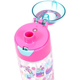 Eazy Kids Unicorn Desert Lunch Box Set and Tritan Water Bottle with Spray 750ml With Snack Box - Pink