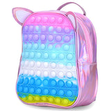 Eazy Kids Unicorn Pop-it Ears Bag 10Inch - Pink