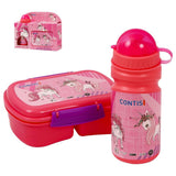 Eazy Kids Lunch Box With Bottle - Pink