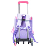 Eazy Kids Unicorn School Bag With Trolley - Purple