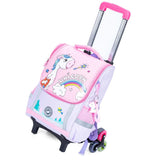 Eazy Kids Unicorn School Bag With Trolley - Purple