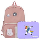Eazy Kids Vogue School Bag 16Inch With Bento Lunch Box - Ivory