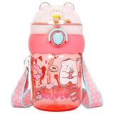 Eazy Kids Water Bottle 580ml With straw - Rose Red