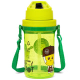 Eazy Kids Water Bottle 500ml With Straw And Strap - Green
